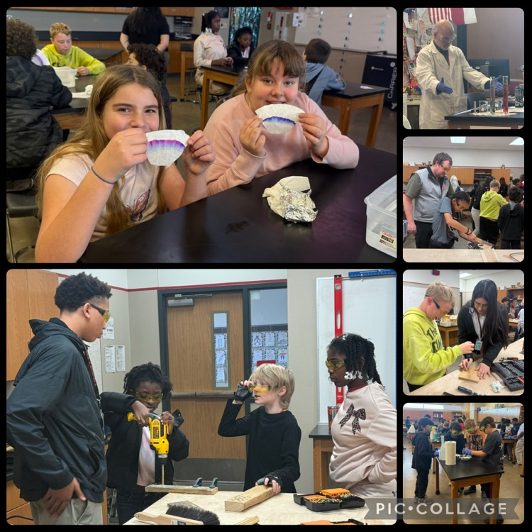 Students doing stem lesson