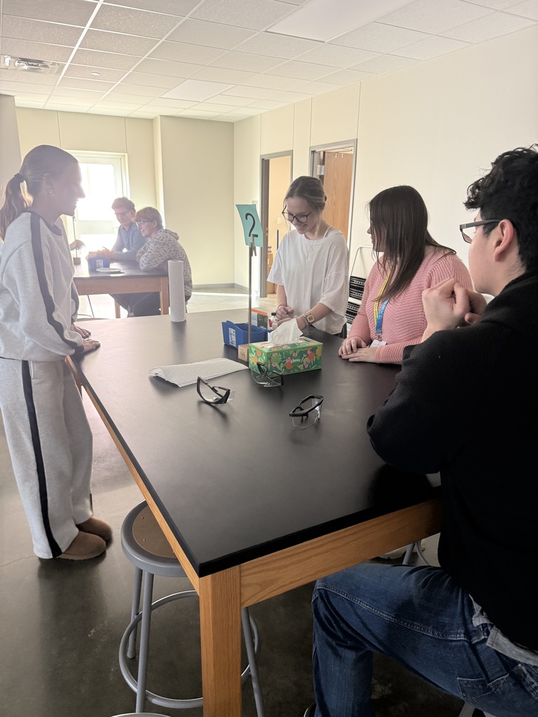 Mrs storms students testing their water samples in the lab