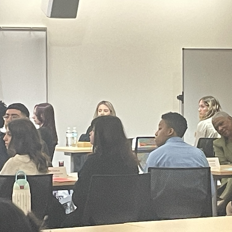 students in interview