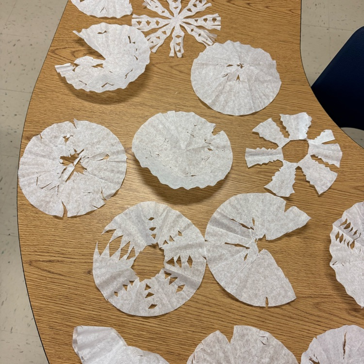 coffee filter snowflakes