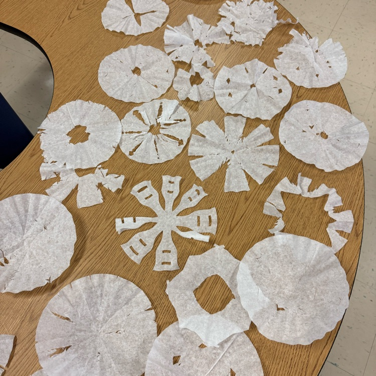 coffee filter snowflakes