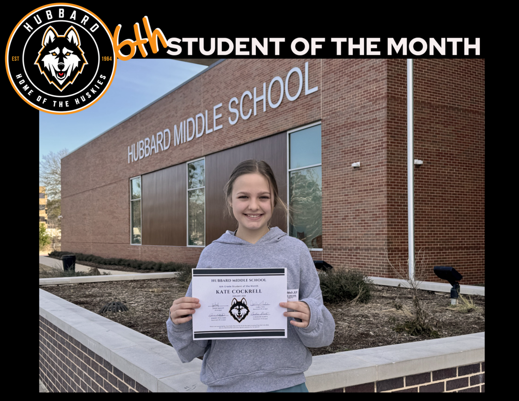 6th Grade Student of the Month