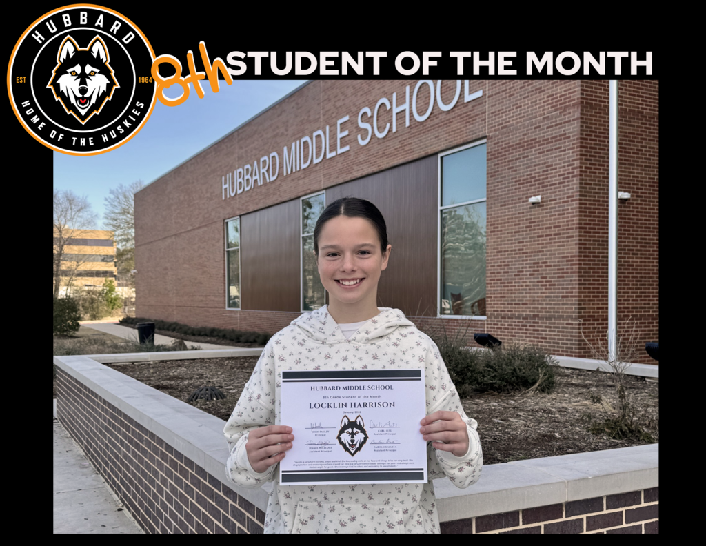 8th grade Student of the Month
