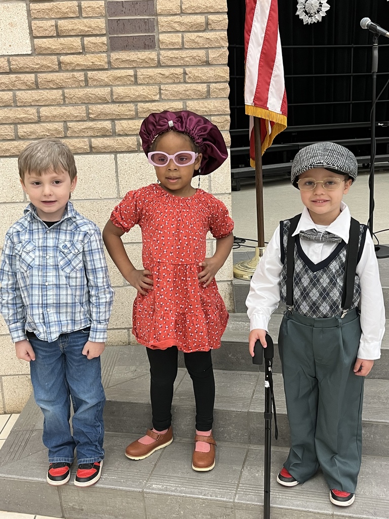 Students stressed up for the hundredth day of school