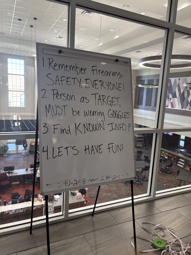 Mr. Smith's white board with rules for the lesson