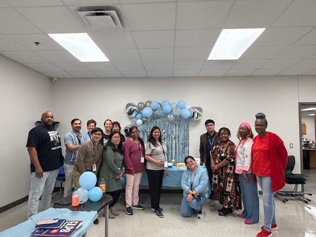 expectant mother and friends