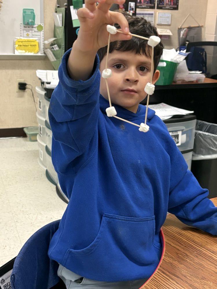 students working with shapes