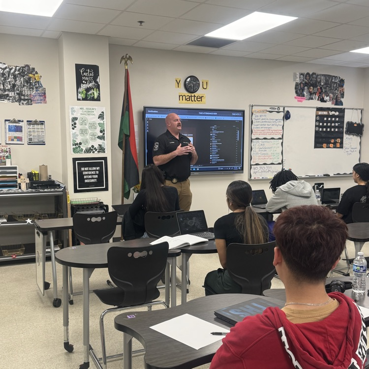 person speaking to class