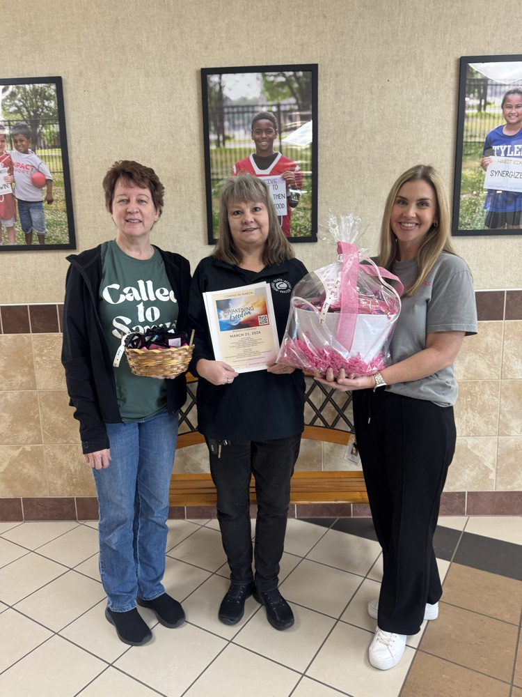 ladies from church presenting gifts