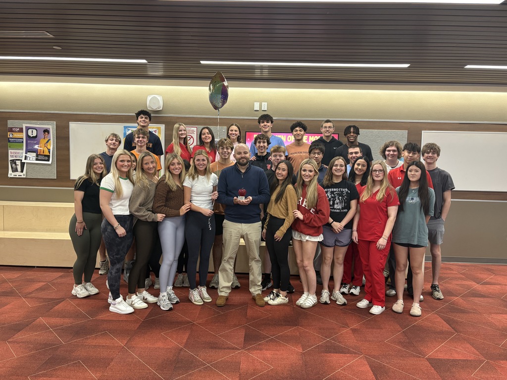 Tyler Legacy's Teacher of the Year, Mr. Hancock and his students