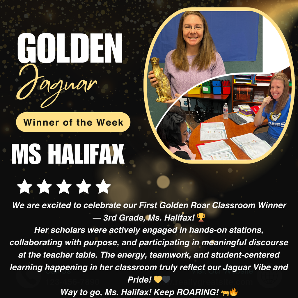 Golden Jaguar Winner of the Week- Ms. Halifax