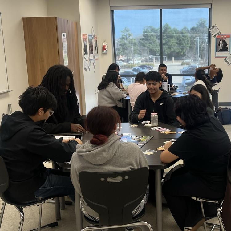 students playing game