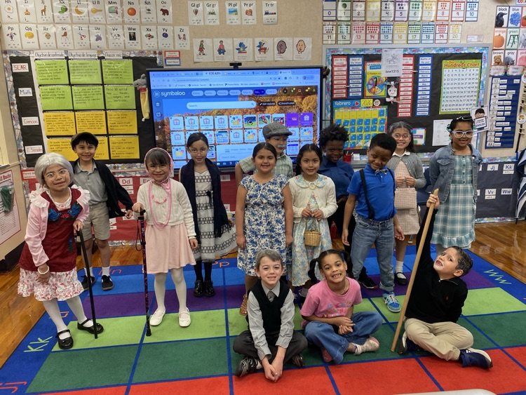 students dressed as old people 