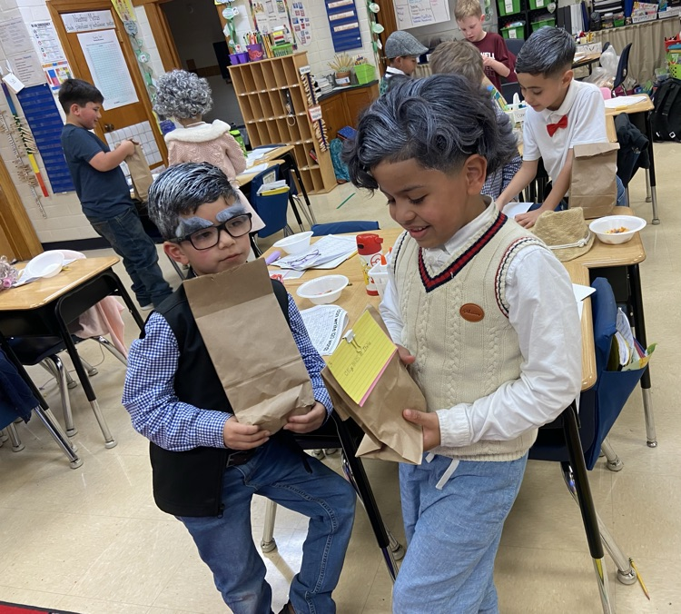 students dressed as old people 