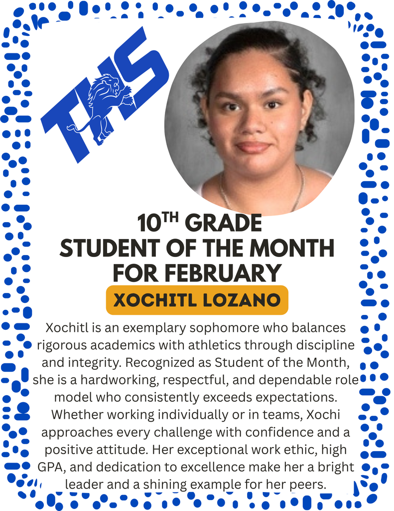10th Grade Student of the Month