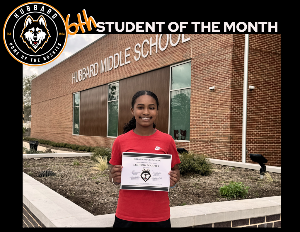 6th Grade Student of the Month