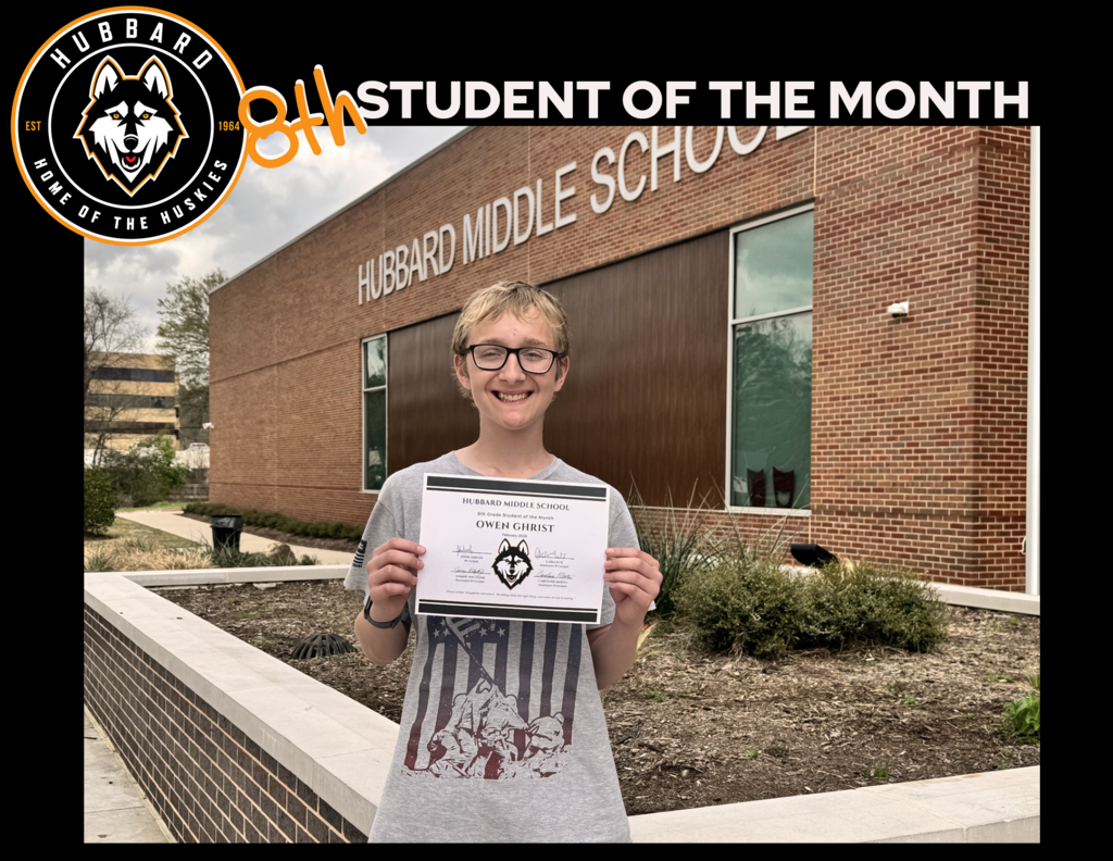 8th grade Student of the Month