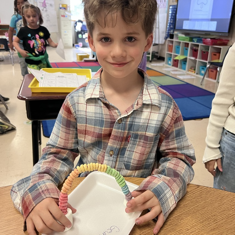 Student showing their lucky writing