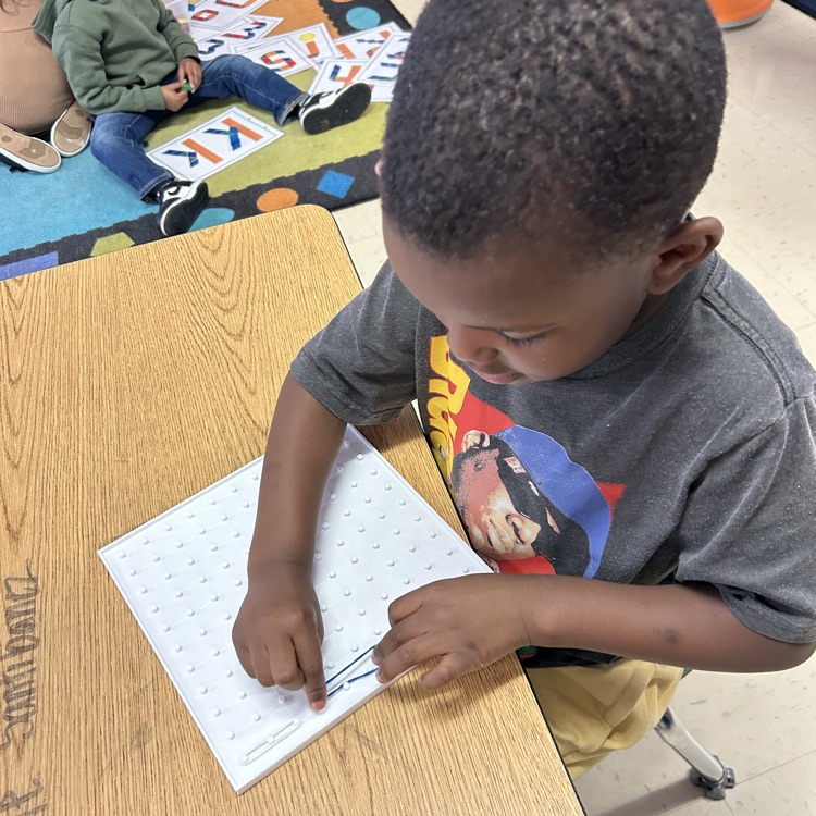 Students working on handwriting
