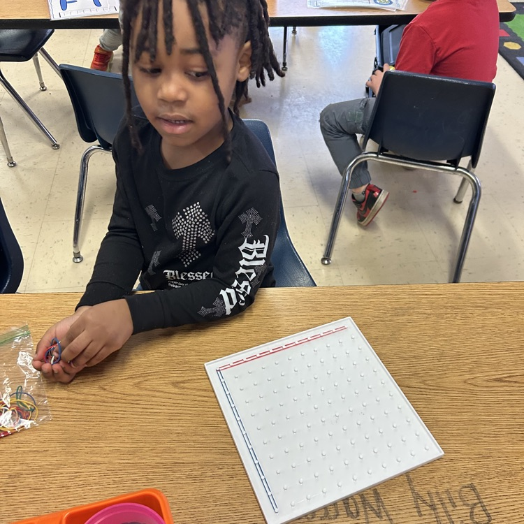 Students working on handwriting