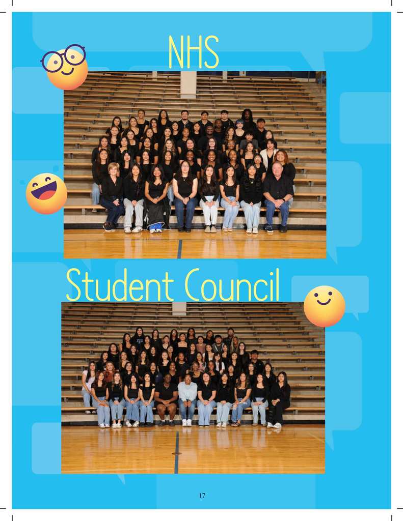 yearbook page with clubs