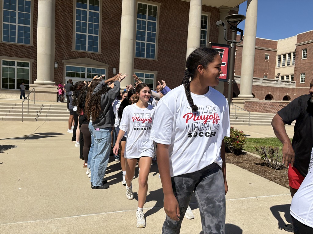 Tyler Legacy girls soccer at their send off for playoffs