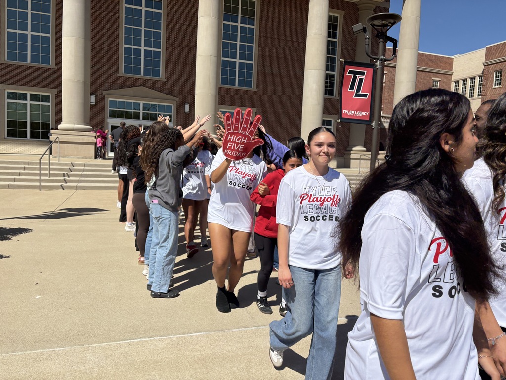 Tyler Legacy girls soccer at their send off for playoffs
