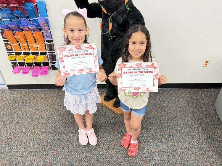 1st grade student leaders of the week