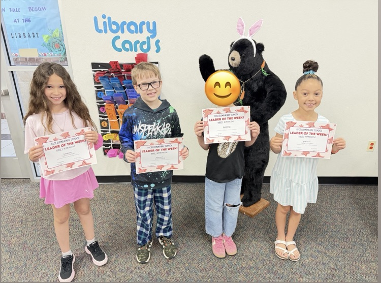 2nd grade student leaders of the week