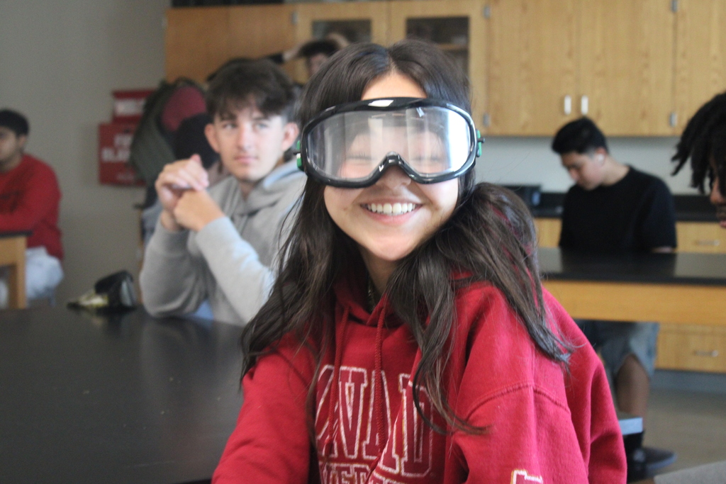 Tyler Legacy forensic science classes during a presentation from a state trooper