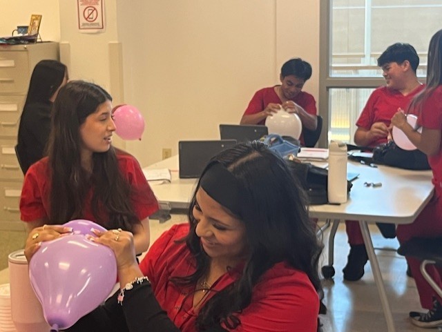 Tyler ISD Career & Technology Center students learning about reproductive system.