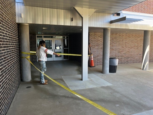 Tyler ISD Career & Technology Center students learning about crime scenes.