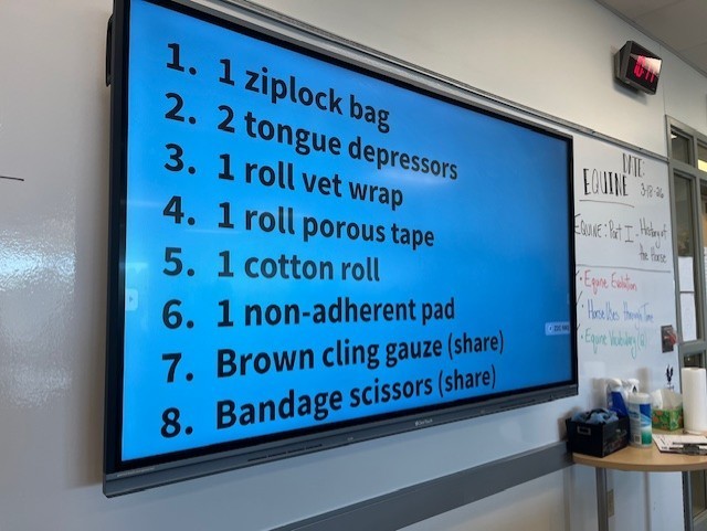 Tyler ISD Career & Technology Center students learning about bandaging towards their certification