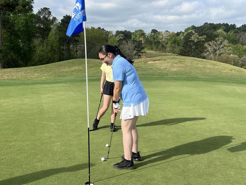 Monica at District Golf Tournament