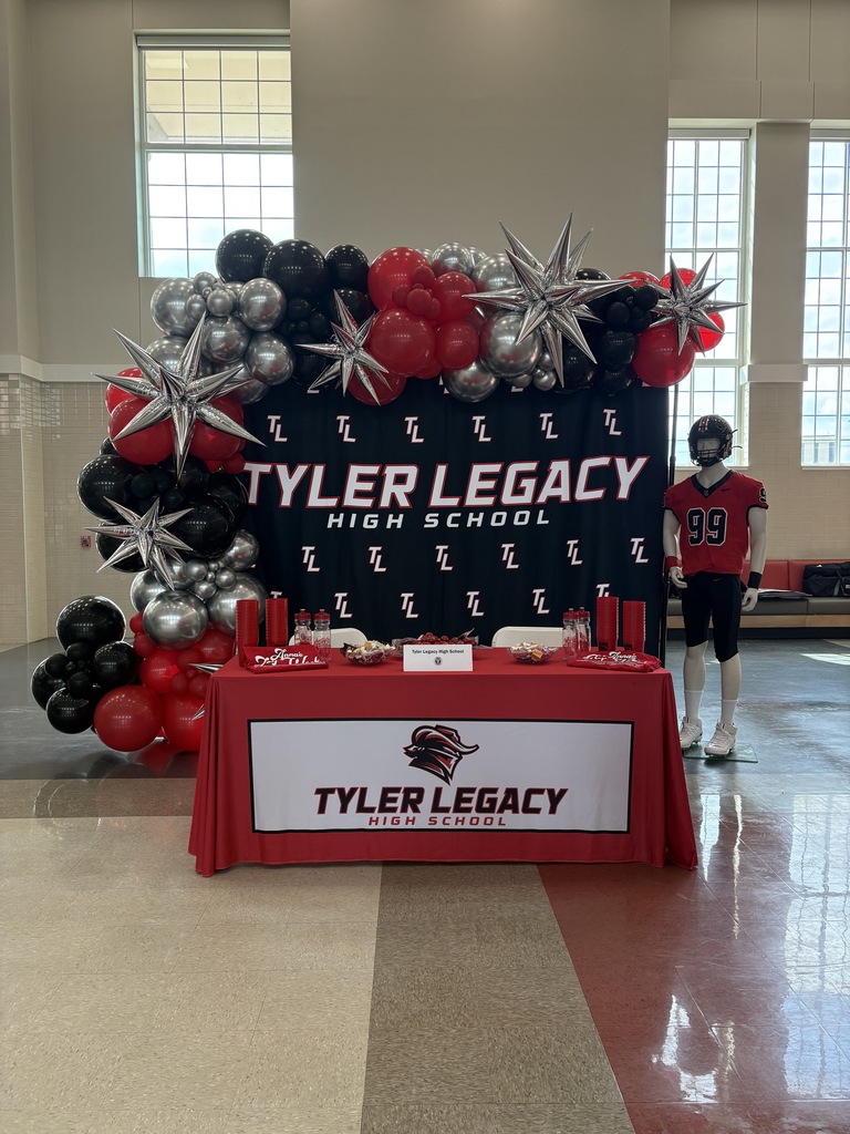Tyler Legacy's booth for the upcoming job fair