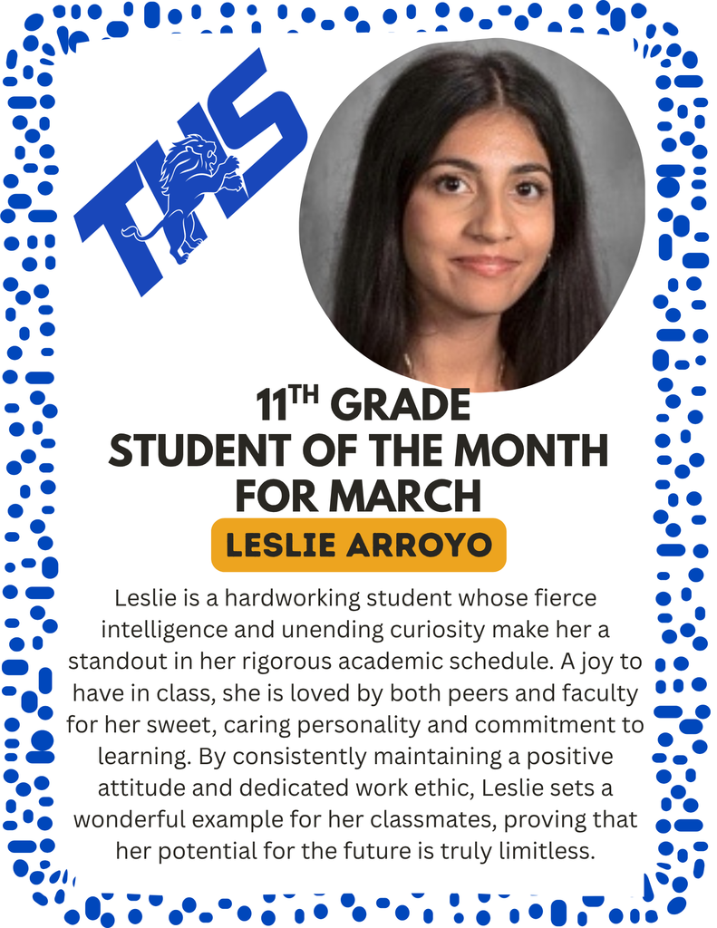 11th Grade Student of the Month