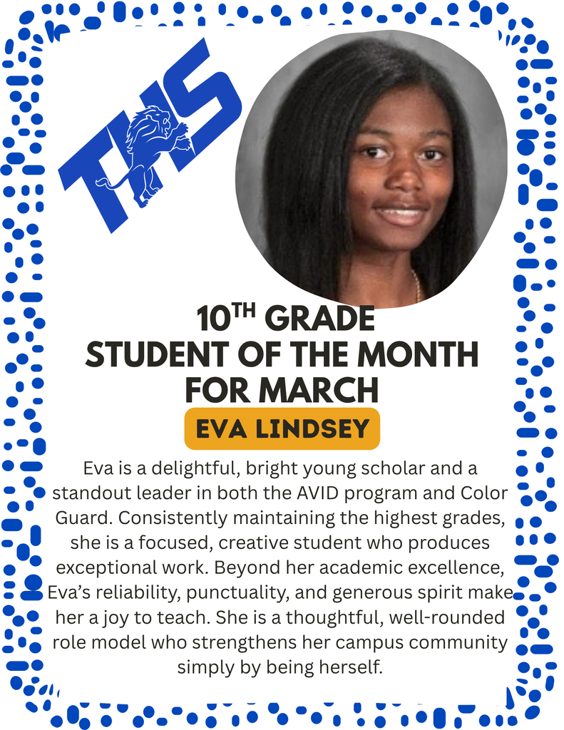 10th Grade Student of the Month