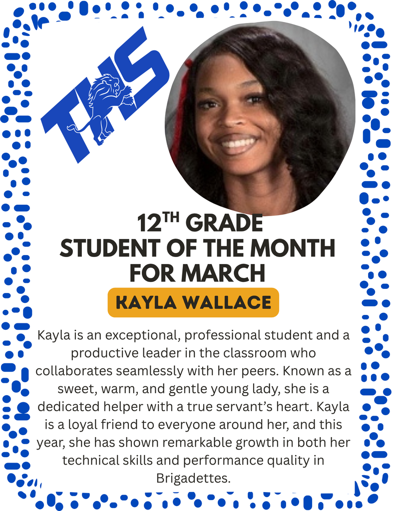 12th Grade Student of the Month