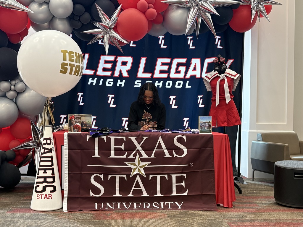 Tyler Legacy's Star Johnson at her collegiate signing 