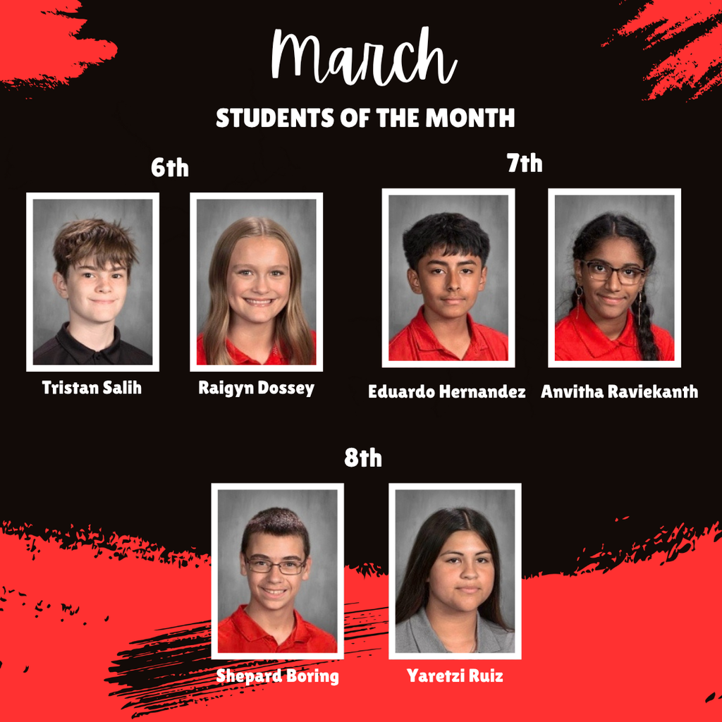 Student, Teacher & Staff Member of the Month