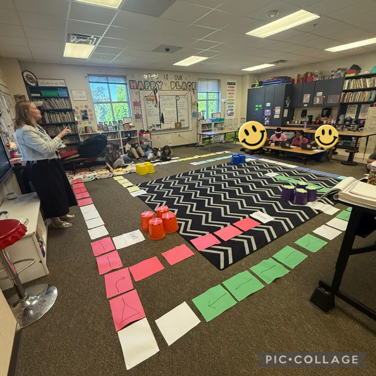 students playing life size sorry game reviewing for test 