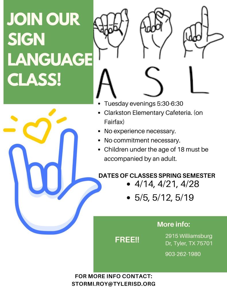 asl class flyer