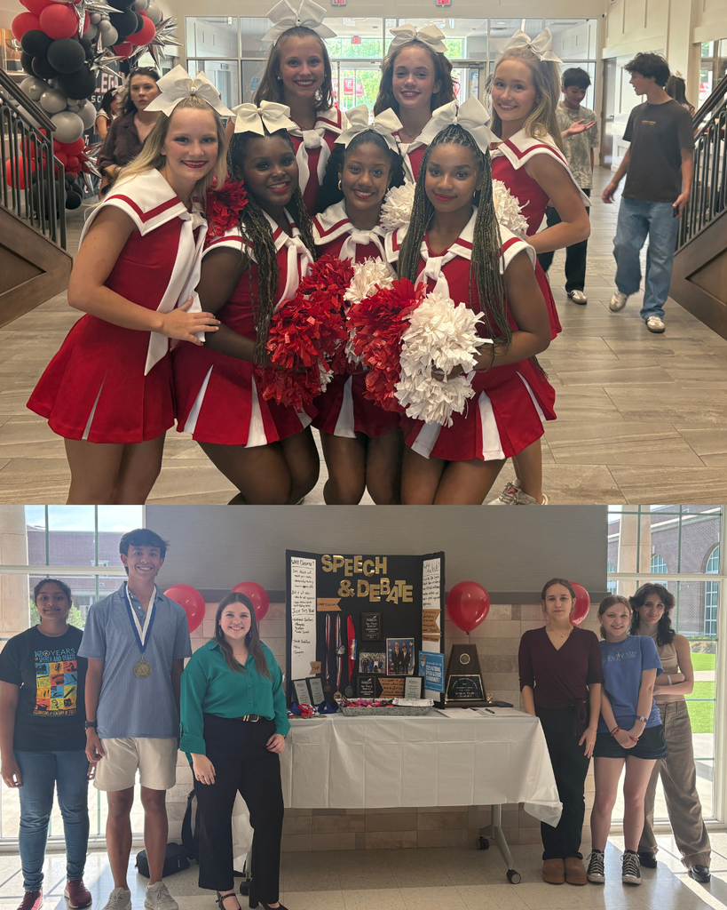 Tyler Legacy cheerleaders and speech & debate team at 8th grade preview night
