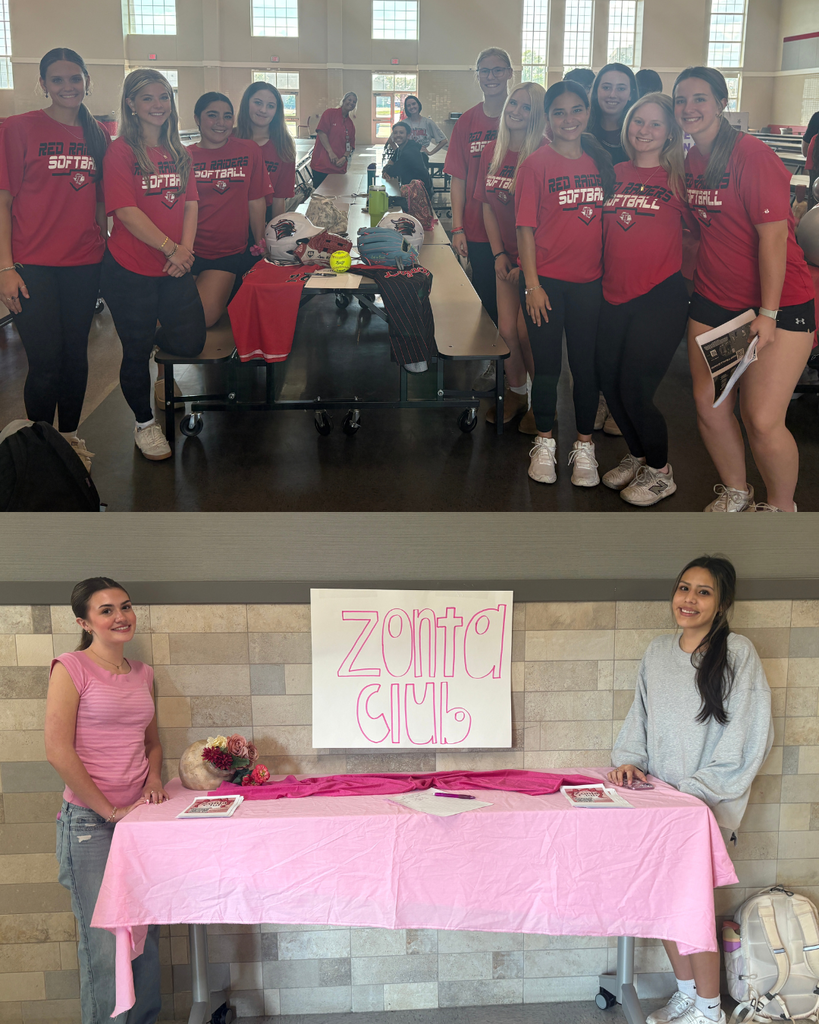 Tyler Legacy Softball team and Zonta Club at 8th grade preview night