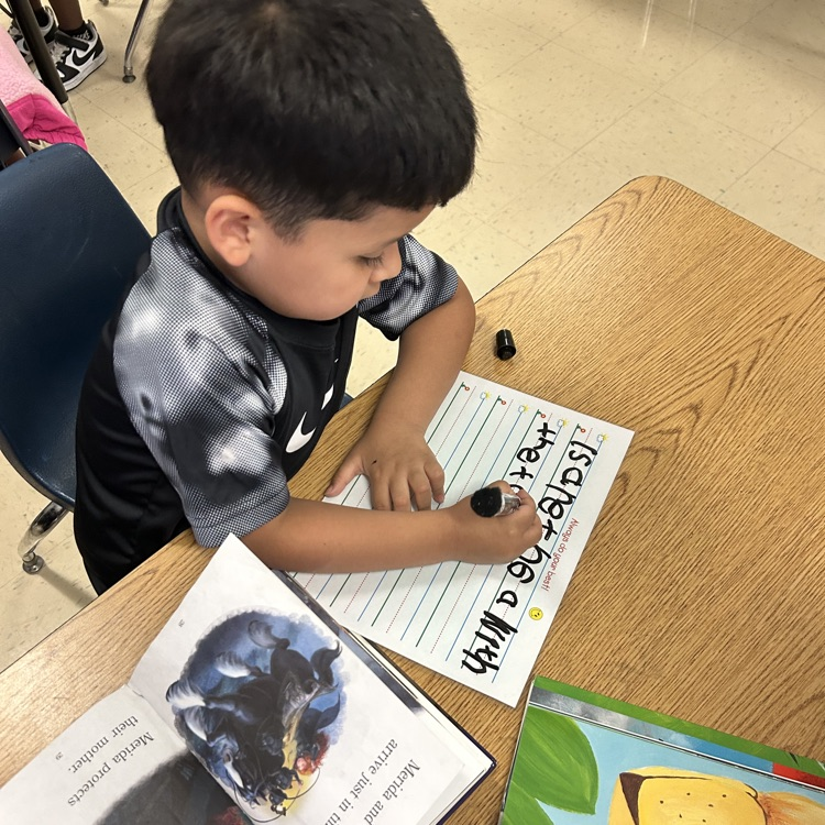 Student looking for most common words and writing them