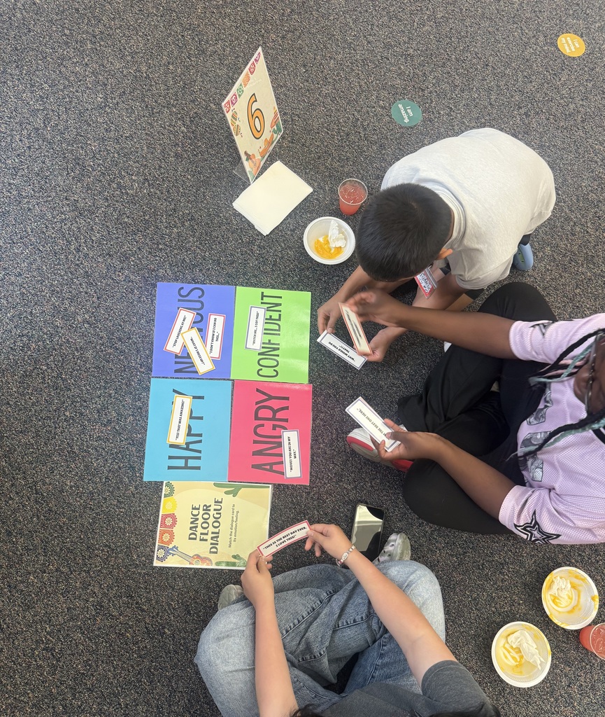 Students practicing character dialogue