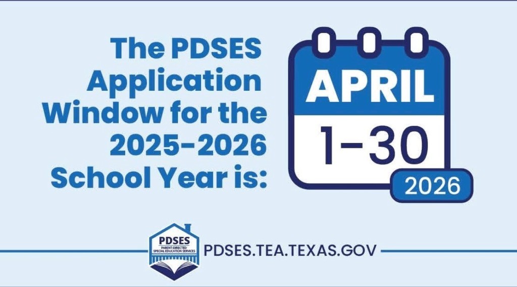 Families can access valuable resources and support through Parent Directed Special Education Services (PDSES) at PDSES.TEA.TEXAS.GOV.