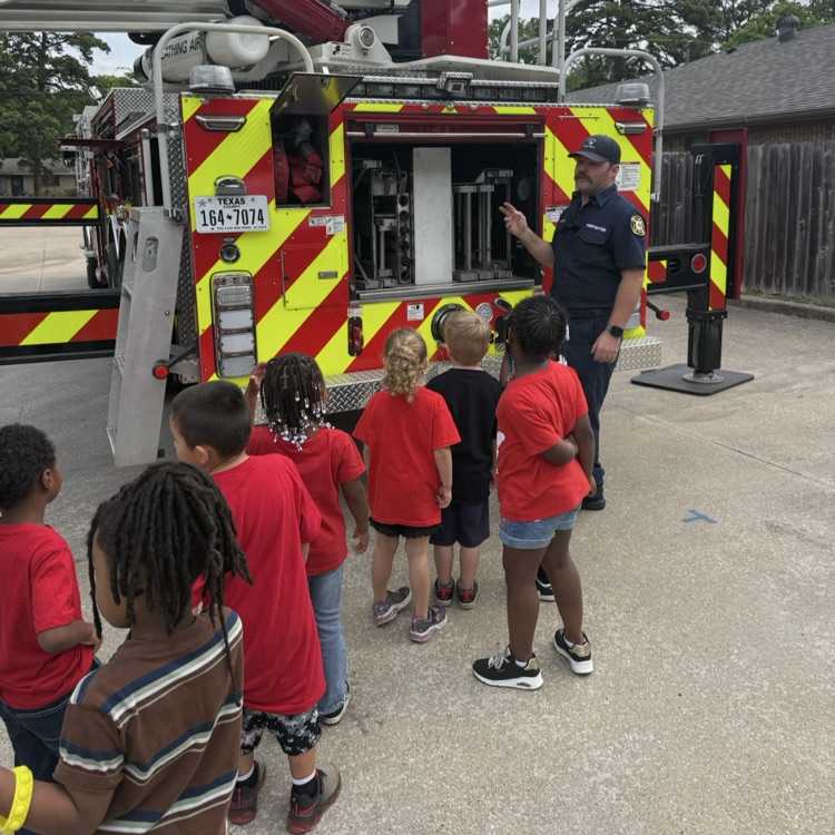 pre k students at the fire station