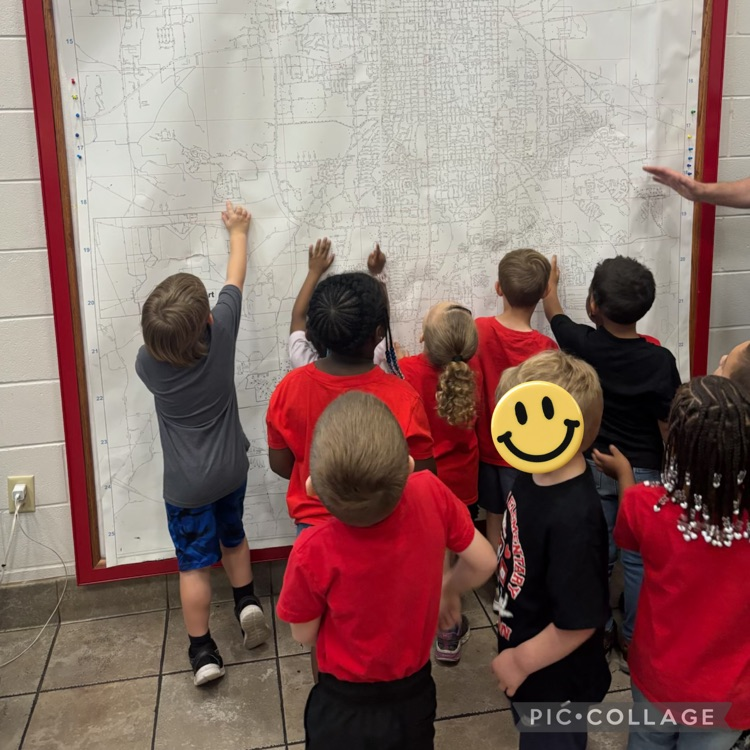 pre k students at the fire station