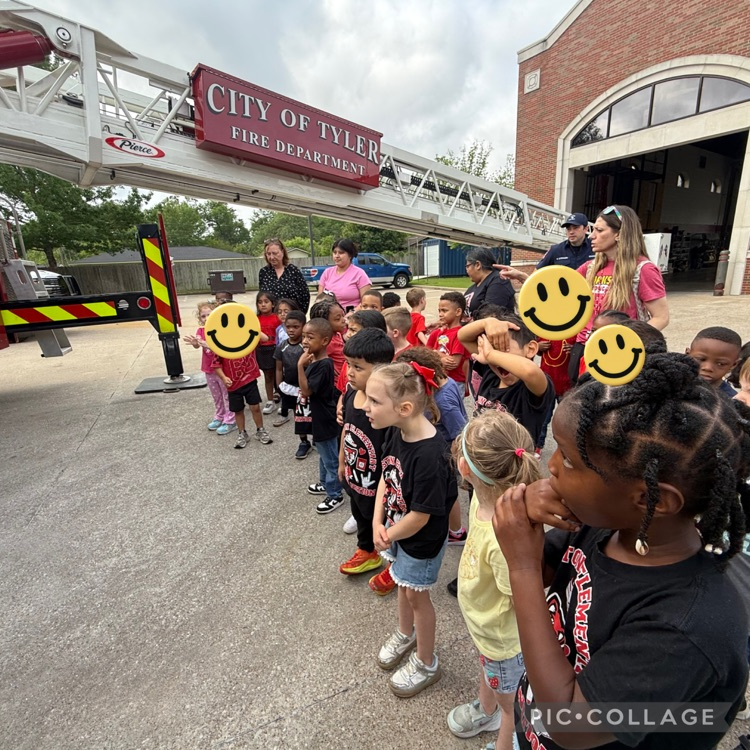 pre k students at the fire station